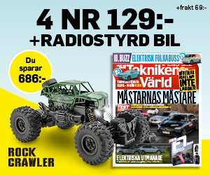 4 nr av Teknikens Värld för endast 129 kr + Radiostyrd bil på köpet Återbäring