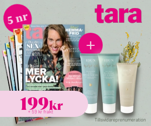 Tidningspremie: 5 nr av Tara för endast 199 kr + avkopplande hudvård IDUN Minerals by Agneta Sjödin