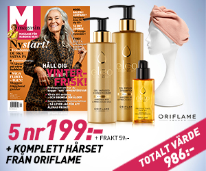 5 nr M-magasin + hårprodukter från Oriflame Återbäring