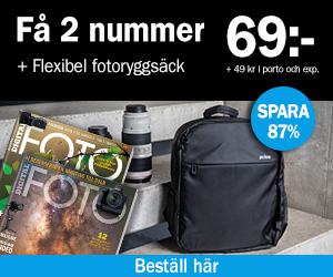 Tidningspremie: Digital FOTO + Flexibel fotoryggsäck