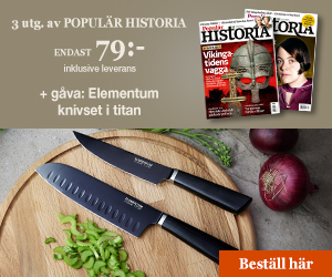 Tidningspremie: Få 3 nr av Populär Historia + Elementum knivset i titan