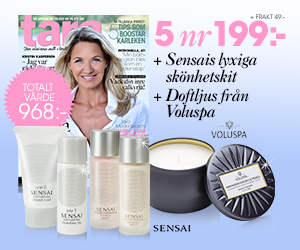 Tidningspremie: Tara - 5 nr - + Sensais lyxiga skönhetskit & doftljus från Voluspa för endast 199 kr